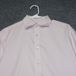 Charles Tyrwhitt Dress Shirt Mens 15.5 33 Pink Non Iron Slim Fit Cotton